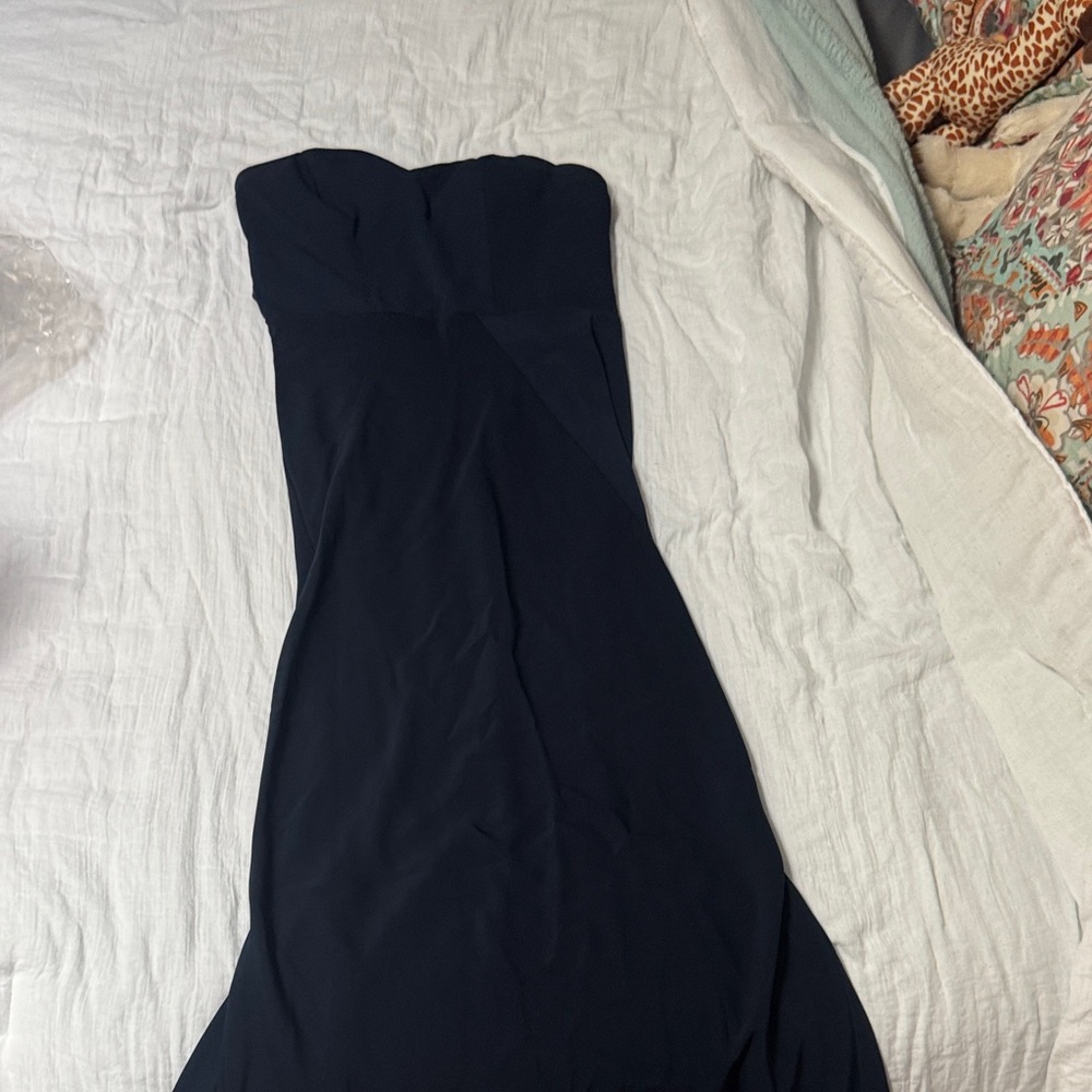 Nicole Bakti Midnight Blue Strapless Dress